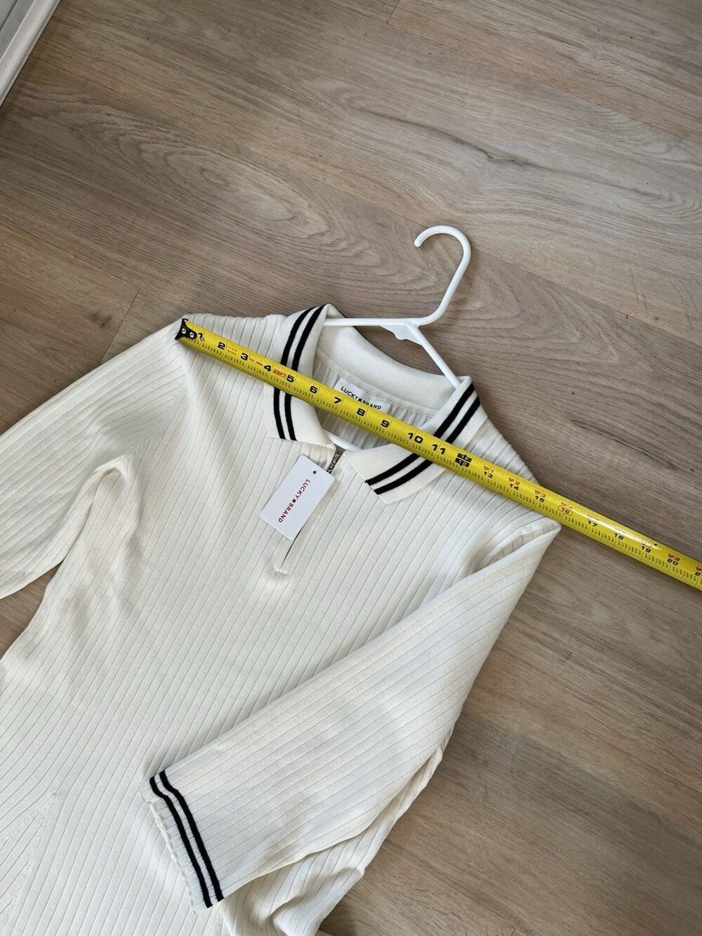 Lucky Brand Women's Knee Length Sporty Shirt Dress Ivory/ White Size XL - Picture 5 of 5